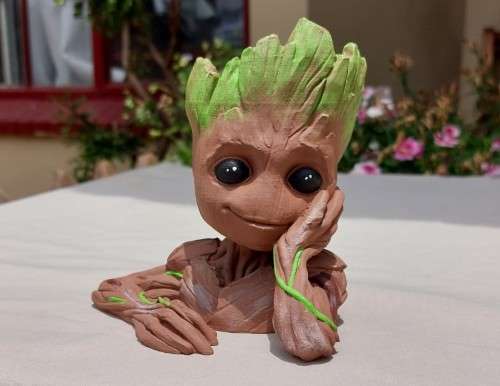 MISCHIEVOUS LOOKING BABY GROOT PLANTER - 3D PRINTED