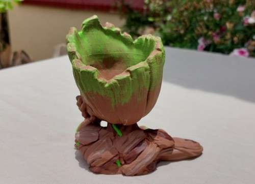 MISCHIEVOUS LOOKING BABY GROOT PLANTER - 3D PRINTED