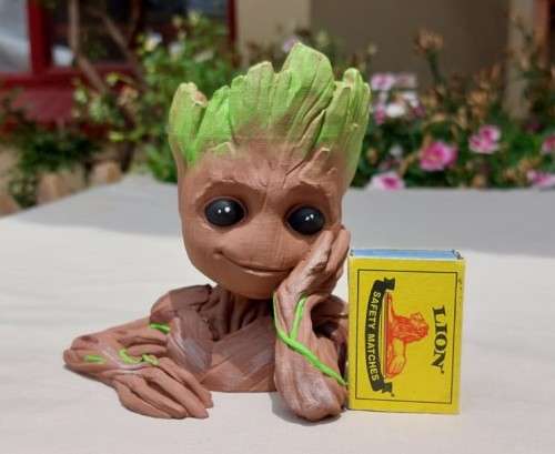 MISCHIEVOUS LOOKING BABY GROOT PLANTER - 3D PRINTED