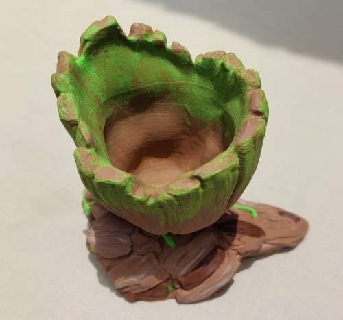 MISCHIEVOUS LOOKING BABY GROOT PLANTER - 3D PRINTED
