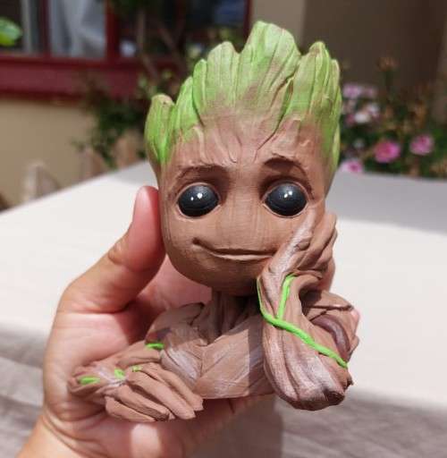 MISCHIEVOUS LOOKING BABY GROOT PLANTER - 3D PRINTED