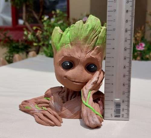 MISCHIEVOUS LOOKING BABY GROOT PLANTER - 3D PRINTED