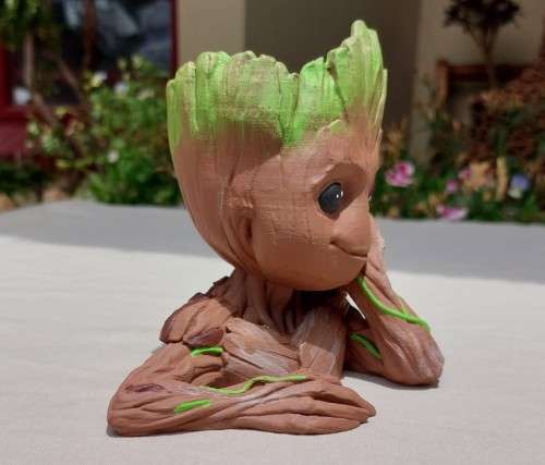 MISCHIEVOUS LOOKING BABY GROOT PLANTER - 3D PRINTED
