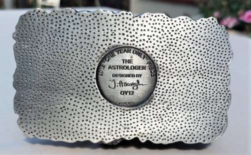 A ONE YEAR ONLY PIECE! - THE 2012 ASTROLOGER WITH HIS DRAGON FIGURINE - HEAVY PEWTER - BY J. ASCOUGH