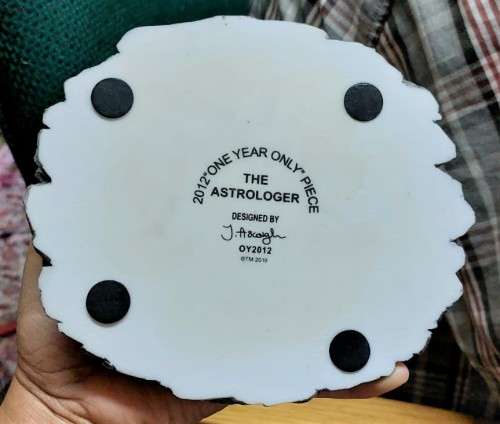 A ONE YEAR ONLY PIECE! - THE 2012 ASTROLOGER WITH HIS DRAGON FIGURINE - HEAVY PEWTER - BY J. ASCOUGH