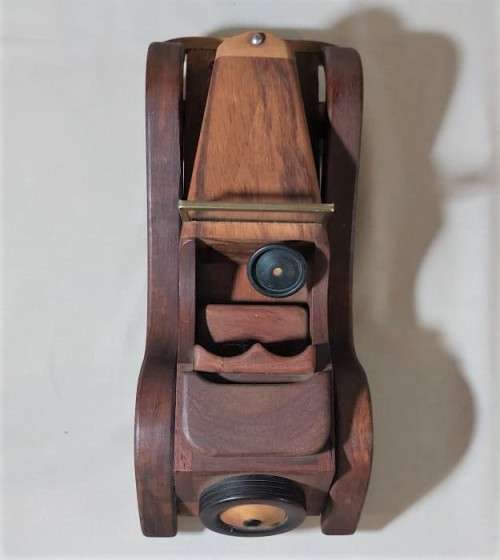 FANTASTIC WOODEN JAGUAR SS-100 FROM 1936 - HANDMADE FROM 7 DIFFERENT WOODS!