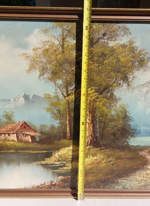 COLORFUL B AUSTIN ORIGINAL LANDSCAPE OIL PAINTING LARGE 96CM W 66CM H