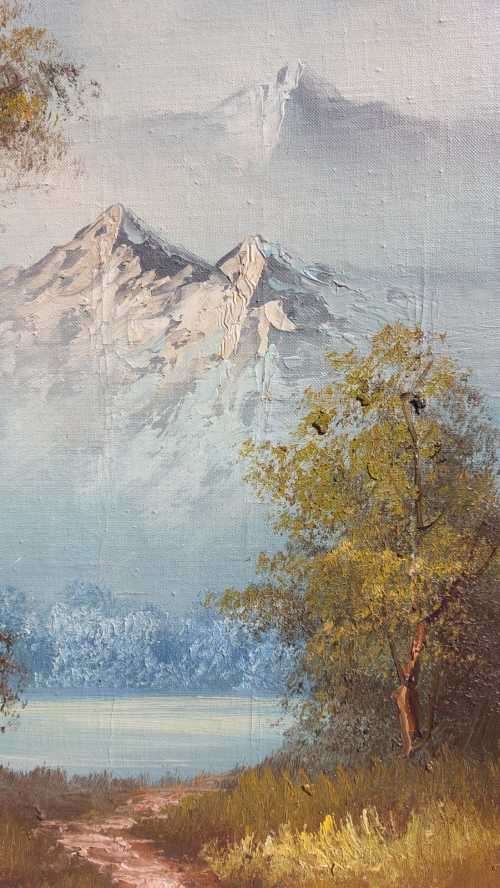 COLORFUL B AUSTIN ORIGINAL LANDSCAPE OIL PAINTING LARGE 96CM W 66CM H