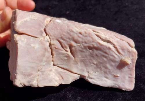 TWO BEAUTIFUL LILAC PINKISH CHERT AND SHALE ROCK SAMPLES  SMOOTH WAXY TO THE TOUCH!