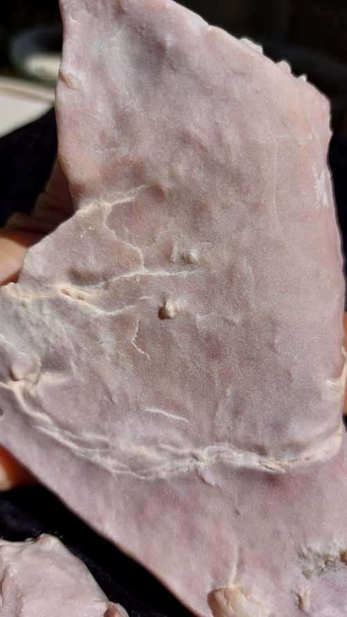 TWO BEAUTIFUL LILAC PINKISH CHERT AND SHALE ROCK SAMPLES  SMOOTH WAXY TO THE TOUCH!