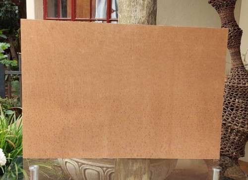 UNUSUAL LANDSCAPE THICKLY APPLIED OIL PAINTING  CANVAS ON BOARD  NOT SIGNED - NO FRAME - 90CM WIDE