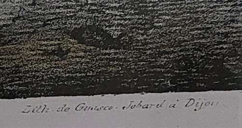 ORIGINAL 1840 HAND COLOR LITHOGRAPH BY EMILE SAGOT OF THE CATHEDRAL OF SAINT BENIGNUS IN DIJON FRANC
