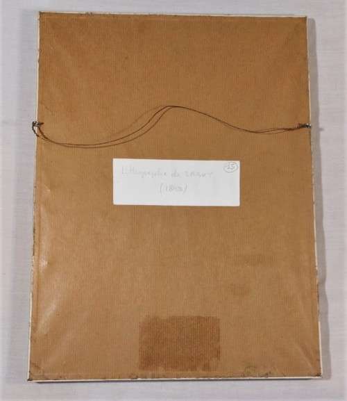 ORIGINAL 1840 HAND COLOR LITHOGRAPH BY EMILE SAGOT OF THE CATHEDRAL OF SAINT BENIGNUS IN DIJON FRANC