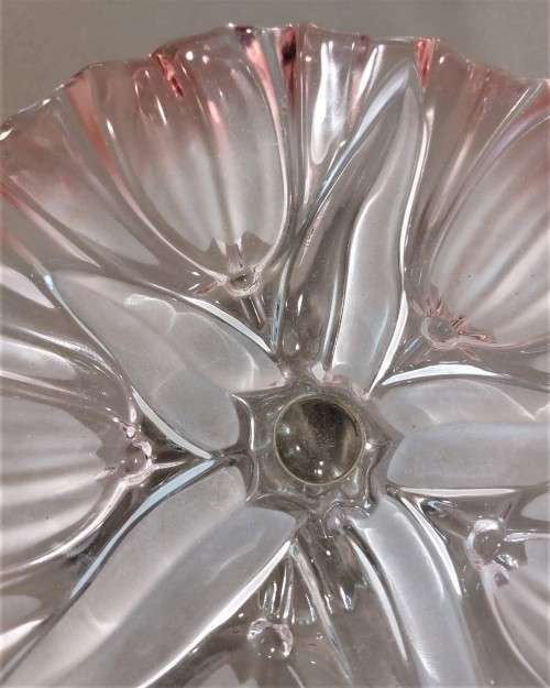 NO 1 OF 2: WALTHER GLAS LARGE SYLVIA PATTERN FROSTED CHRYSTAL GLASS CAKE STAND