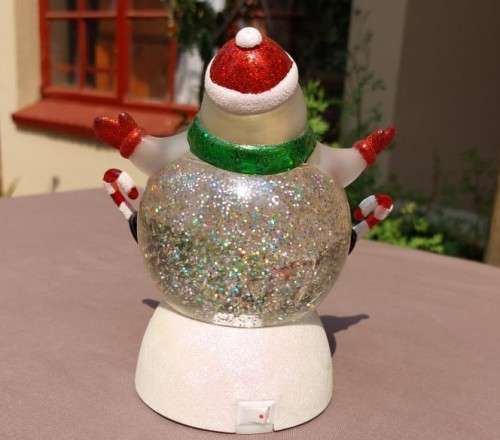 CHANGING COLOUR SANTA SNOWMAN GLOBE