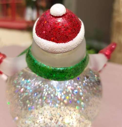 CHANGING COLOUR SANTA SNOWMAN GLOBE