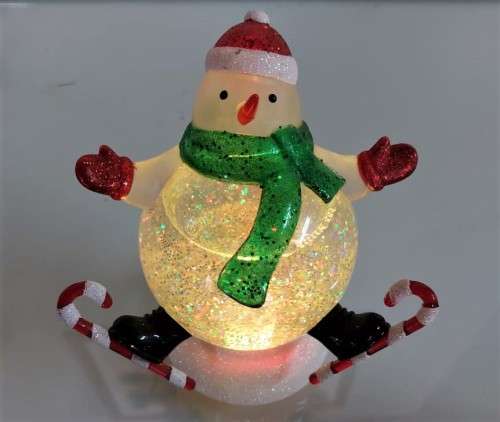CHANGING COLOUR SANTA SNOWMAN GLOBE