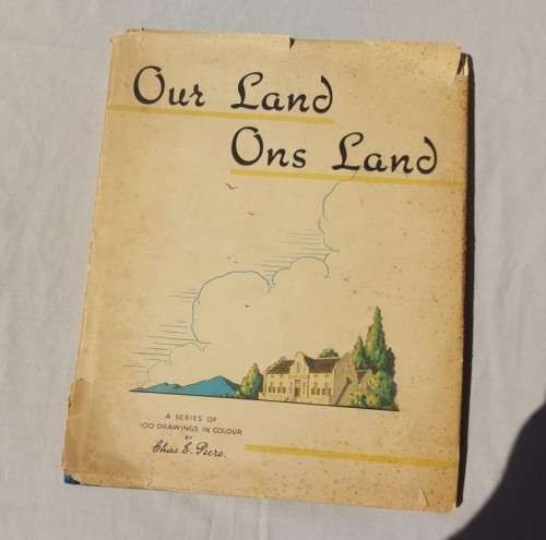 OUR LAND ONS LAND 1935 EDITION ISSUED BY THE UNITED TOBACCO COMPANY WITH 100 CIGARETTE CARDS PASTED