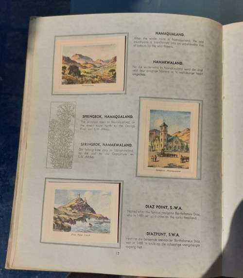 OUR LAND ONS LAND 1935 EDITION ISSUED BY THE UNITED TOBACCO COMPANY WITH 100 CIGARETTE CARDS PASTED