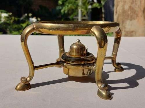 ATKIN BROTHERS SHEFFIELD ENGLAND ANTIQUE EARLY 1900S SILVERPLATED TEAPOT ON STAND WITH BURNER