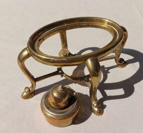 ATKIN BROTHERS SHEFFIELD ENGLAND ANTIQUE EARLY 1900S SILVERPLATED TEAPOT ON STAND WITH BURNER