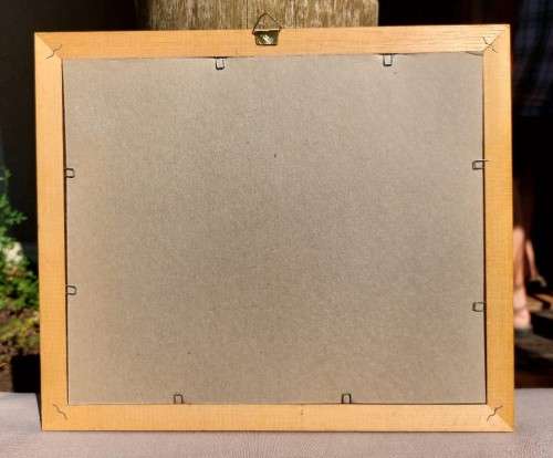 SELLING FLOWERS A CITYSCAPE ORIGINAL OIL PAINTING SIGNED BY ARTIST IN CORNER SMALL (27cm W x 23CM H)