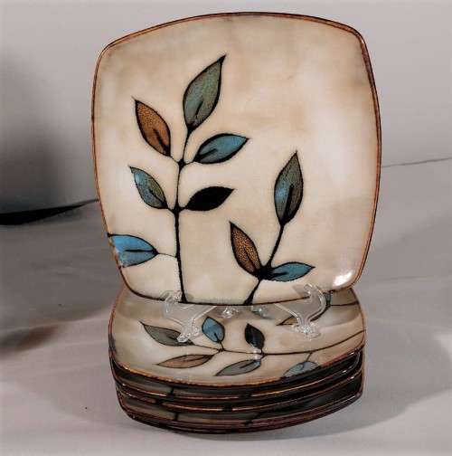 PFALTZGRAFF RUSTIC LEAVES 24 PIECE (6 PERSON) DINNERWARE SET CRAFTED OF STONEWARE