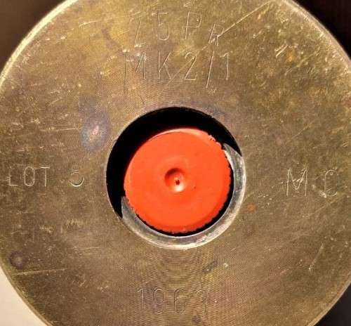 25 POUNDER FIELD ARTILLERY GUN BRASS SHELL CASING 1963 RARE AUSTRALIAN FINSBURY (MC) MANUFACTURED