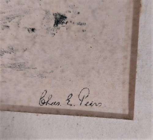 LISTED ARTIST CHARLES ERNEST PEERS! (1875-1944) PENCIL SKETCH OF A BASUTOLAND LANDSCAPE