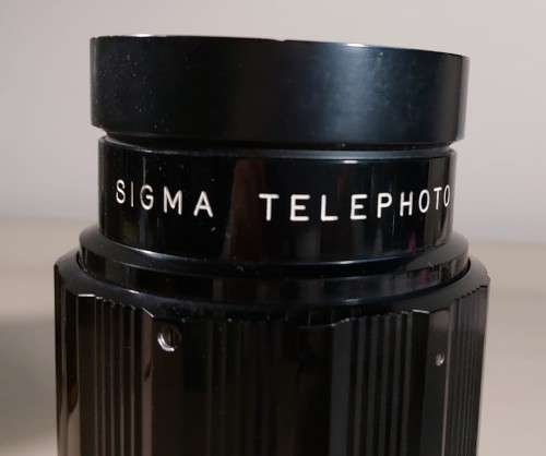 VINTAGE 1960S SIGMA 500MM F:8 TELEPHOTO LENS MADE IN JAPAN WITH ORIGINAL LEATHER CASE