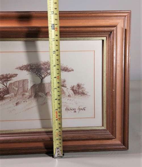 MALACHI SMITH!! (1948-2012) SA GRANDMASTER ORIGINAL SKETCH OF AN ROCKY OUTCROP SIGNED BY ARTIST 1986