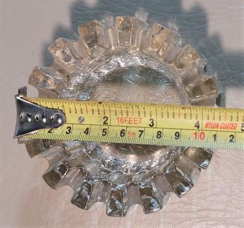 TWO VINTAGE CHRYSTAL CUT ASHTRAYS