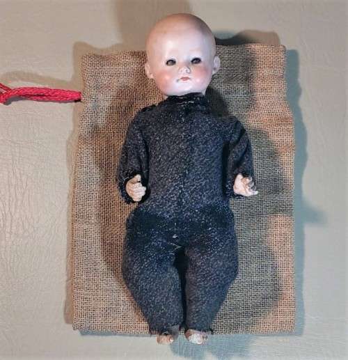 VERY RARE ANTIQUE 1920S HERMANN STEINER BYE LO BABY BISQUE DOLL MARKED GERMANY HS 245