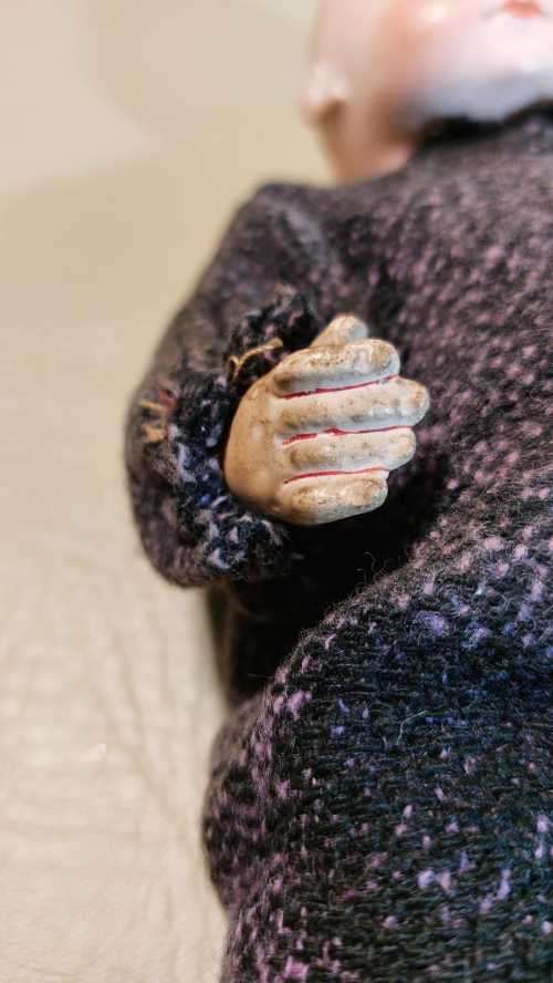 VERY RARE ANTIQUE 1920S HERMANN STEINER BYE LO BABY BISQUE DOLL MARKED GERMANY HS 245