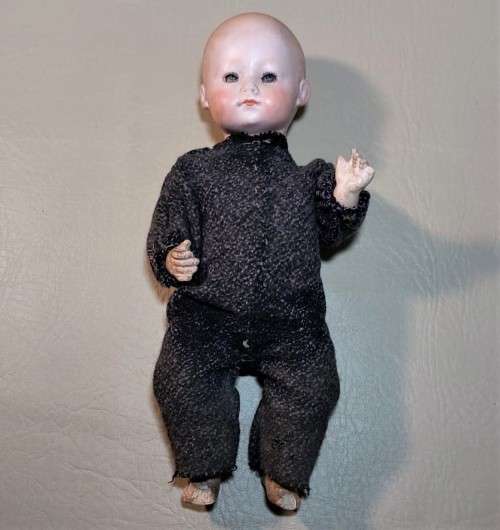 VERY RARE ANTIQUE 1920S HERMANN STEINER BYE LO BABY BISQUE DOLL MARKED GERMANY HS 245