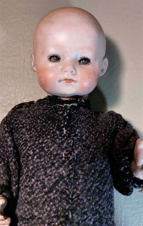 VERY RARE ANTIQUE 1920S HERMANN STEINER BYE LO BABY BISQUE DOLL MARKED GERMANY HS 245