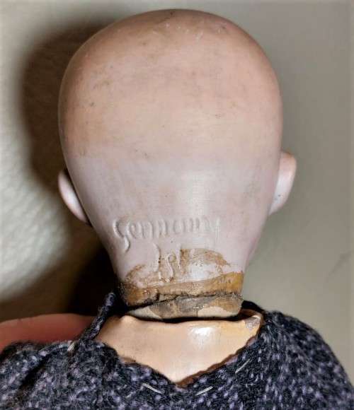 VERY RARE ANTIQUE 1920S HERMANN STEINER BYE LO BABY BISQUE DOLL MARKED GERMANY HS 245