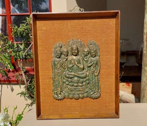 THE AMIDA BUDDHAS OF JAPAN SCULPTURE WITH THE CIRCLE OF LIFE MUDRA (HAND GESTURE)