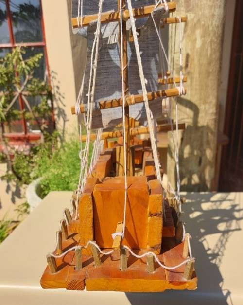 LARGE 1,1M LONG 75CM HIGH CUSTOM MADE 3 MASTED WOODEN SAILING WAR SHIP OR GALLEON