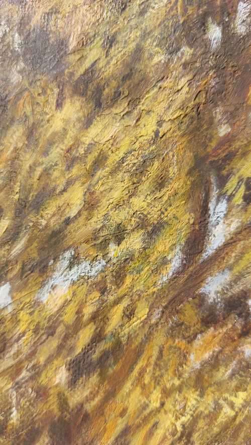 VINTAGE EUCALYPTUS TREES ORIGINAL OIL ON CANVAS PAINTING BY RELINE PRETORIUS LARGE 70CM W 60CM H