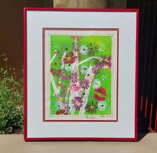 AN 1992 K OTTO (SORRY NOT OTTO KLAR) ORIGINAL WATERCOLOUR FLORAL PAINTING