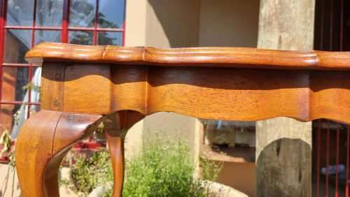 AWESOME TEAK BALL AND CLAW FEET COFFEE TABLE - 90CM WIDE 43CM DEEP 38CM HIGH