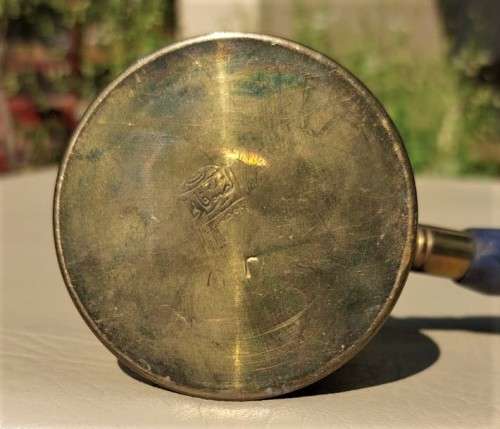 FOUR TURKISH OR GREEK OR ARABIC BRASS COFFEE POTS (CEZVES OR BRIKIS OR JADWHAS)