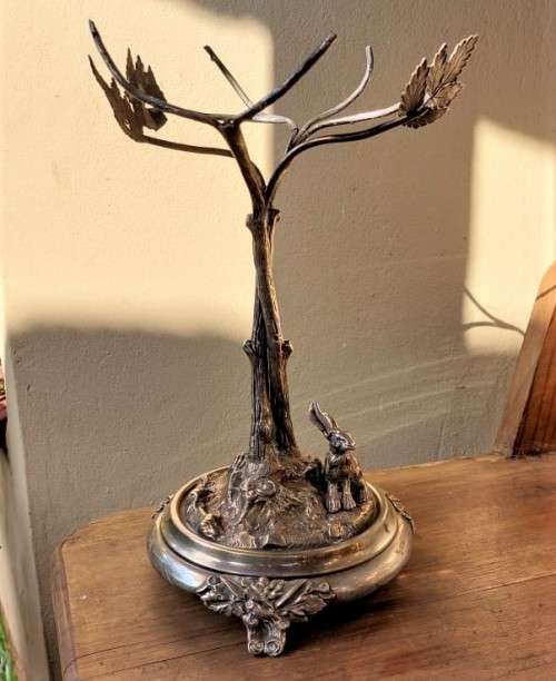 ANTIQUE WBC SILVERPLATED CENTREPIECE FRUIT STAND