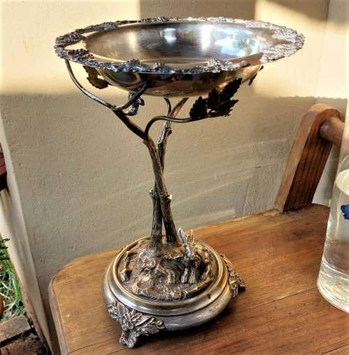 ANTIQUE WBC SILVERPLATED CENTREPIECE FRUIT STAND