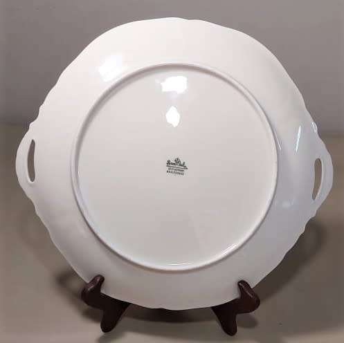 RARE 1940S ROSENTHAL SELB GERMANY SANSSOUCI PLATE WITH TWO HANDLES LARGE 32CM WIDE