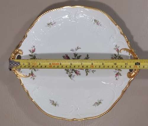 RARE 1940S ROSENTHAL SELB GERMANY SANSSOUCI PLATE WITH TWO HANDLES LARGE 32CM WIDE