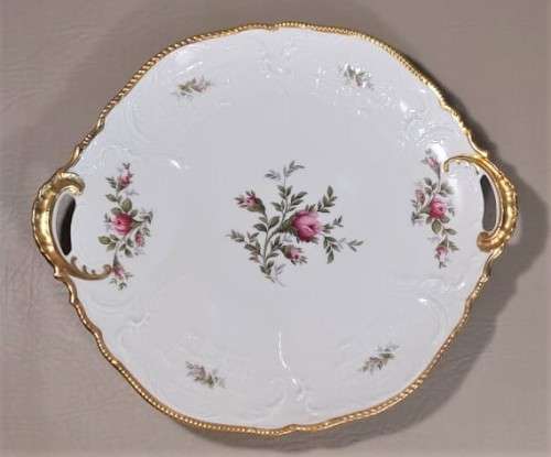 RARE 1940S ROSENTHAL SELB GERMANY SANSSOUCI PLATE WITH TWO HANDLES LARGE 32CM WIDE