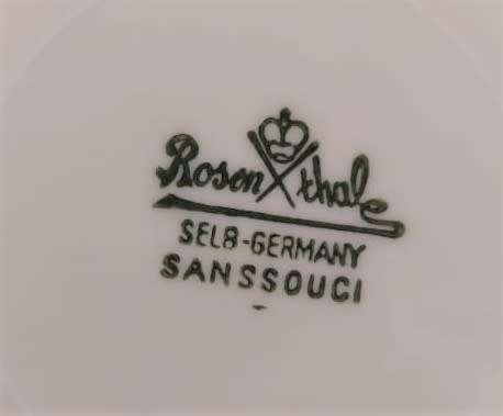 RARE 1940S ROSENTHAL SELB GERMANY SANSSOUCI PLATE WITH TWO HANDLES LARGE 32CM WIDE