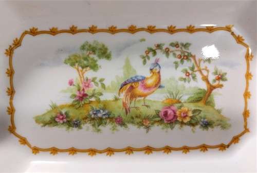 ROYAL ALBERT VINTAGE 1940S DIAMOND SHAPED CHELSEA BIRD PATTERN BON BON DISH